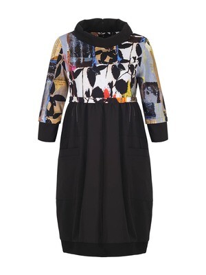 Simply Art Dolcezza: Mixed Media Double OO Abstract Art Midi Dress Simply Art Dolcezza: Mixed Media Double OO Abstract Art Midi Dress