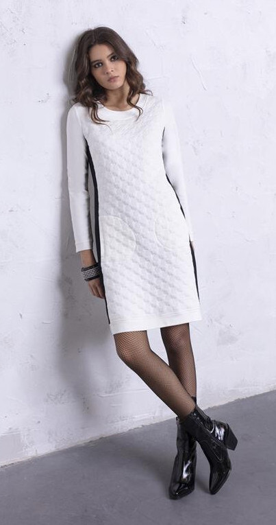 Maloka: Color Contrast Quilted Pocket Dress (Only in Electric Blue/Black, 2 Left!)