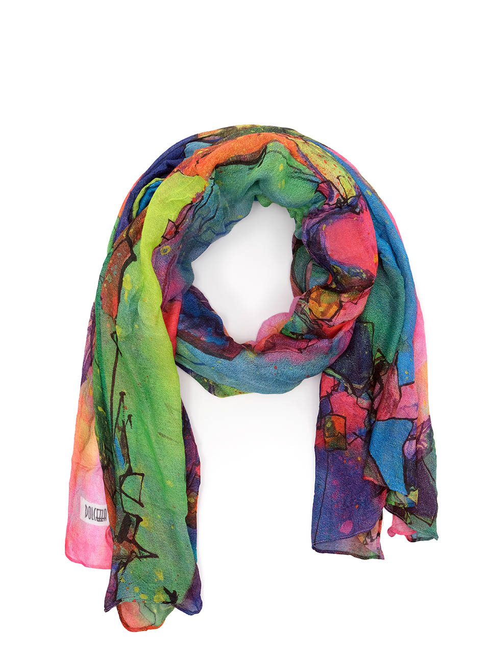 Simply Art Dolcezza: Arty Dog Mia Abstract Art Shawl Scarf (1 Left!)