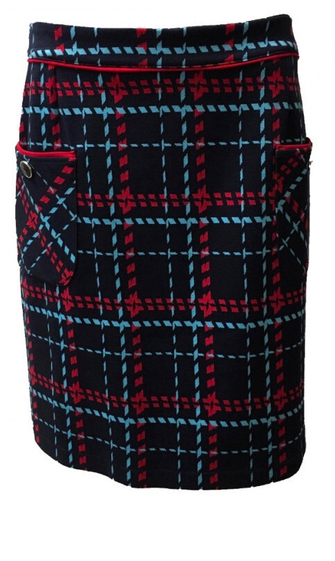 Maloka: Comfy Jacquard Tartan Pocket Skirt (1 Left!) MK_TEEA