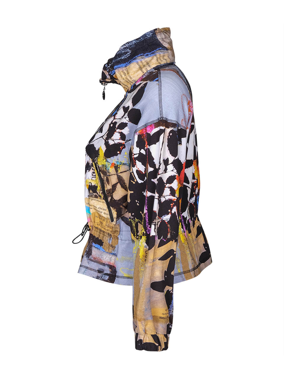 Simply Art Dolcezza: Pull Tie Waist Zip Up Double OO Art Jacket (2 Left!)