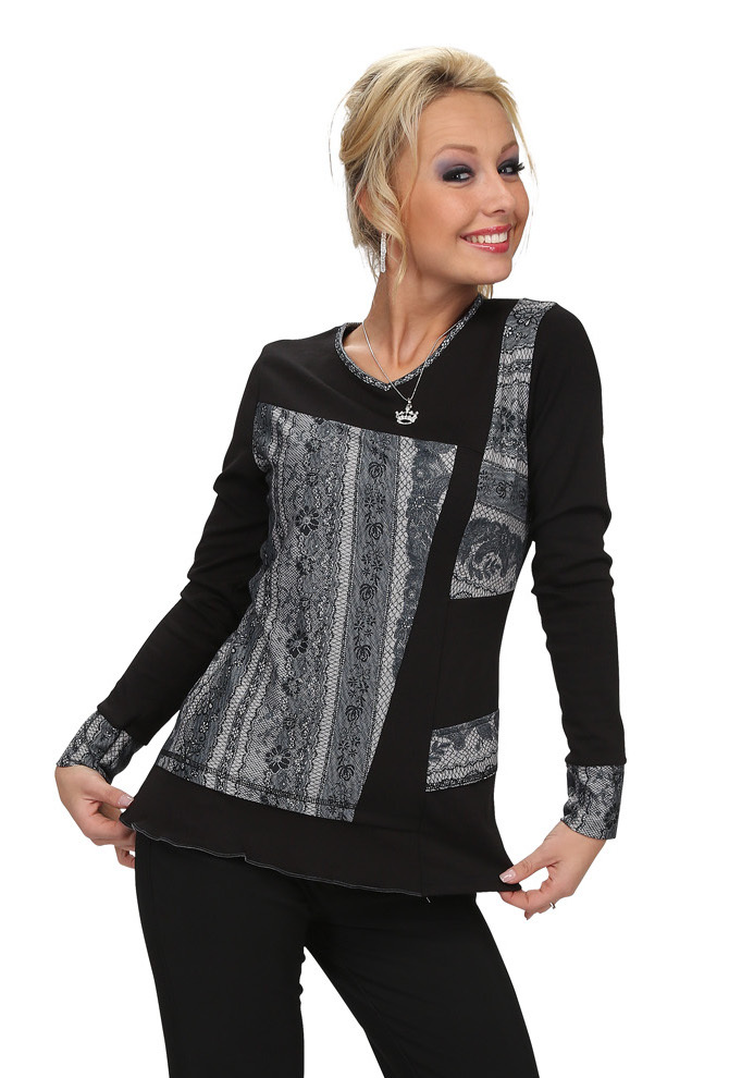 S'Quise Paris: Rosette Patchwork Top (2 Left!) SQ_1556