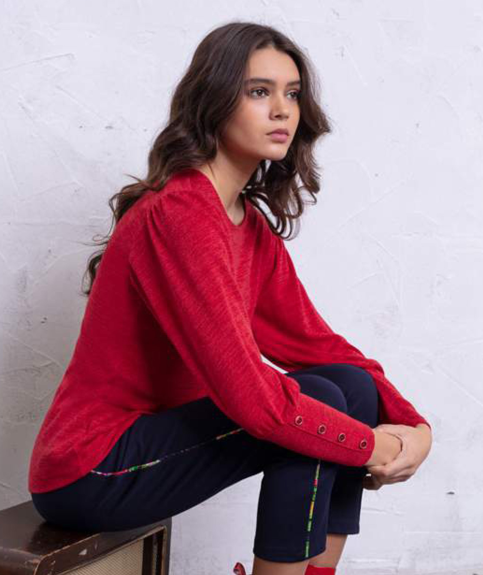 Maloka: Puffed & Cuffed Tricot Sweater (3 Left!) MK_OCTAVIE