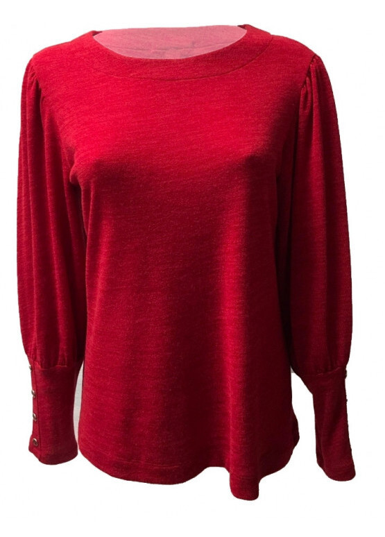 Maloka: Puffed & Cuffed Tricot Sweater (3 Left!)