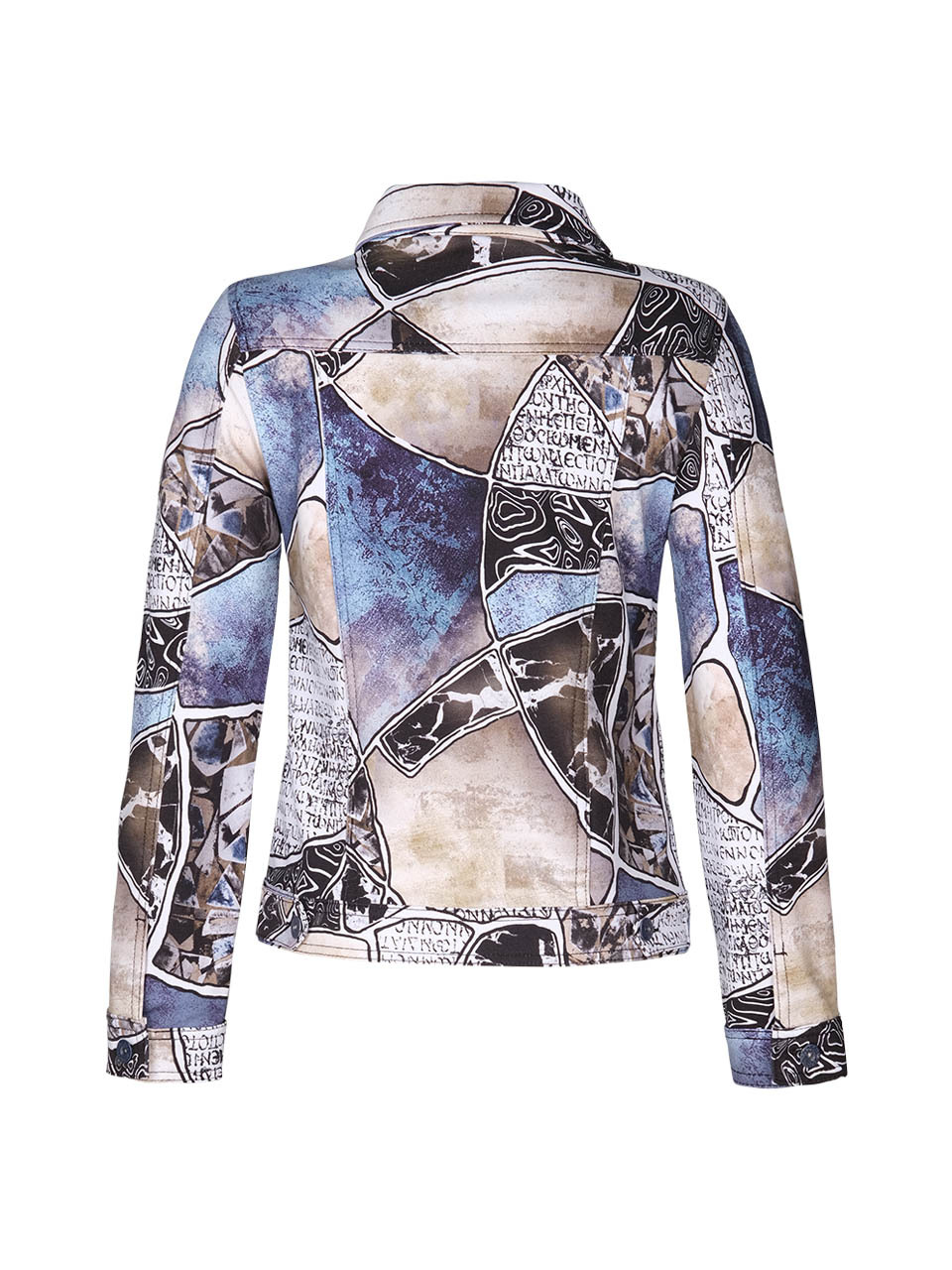 Simply Art Dolcezza: Blue Mood Print Abstract Art Soft Denim Jacket (2 Left!)