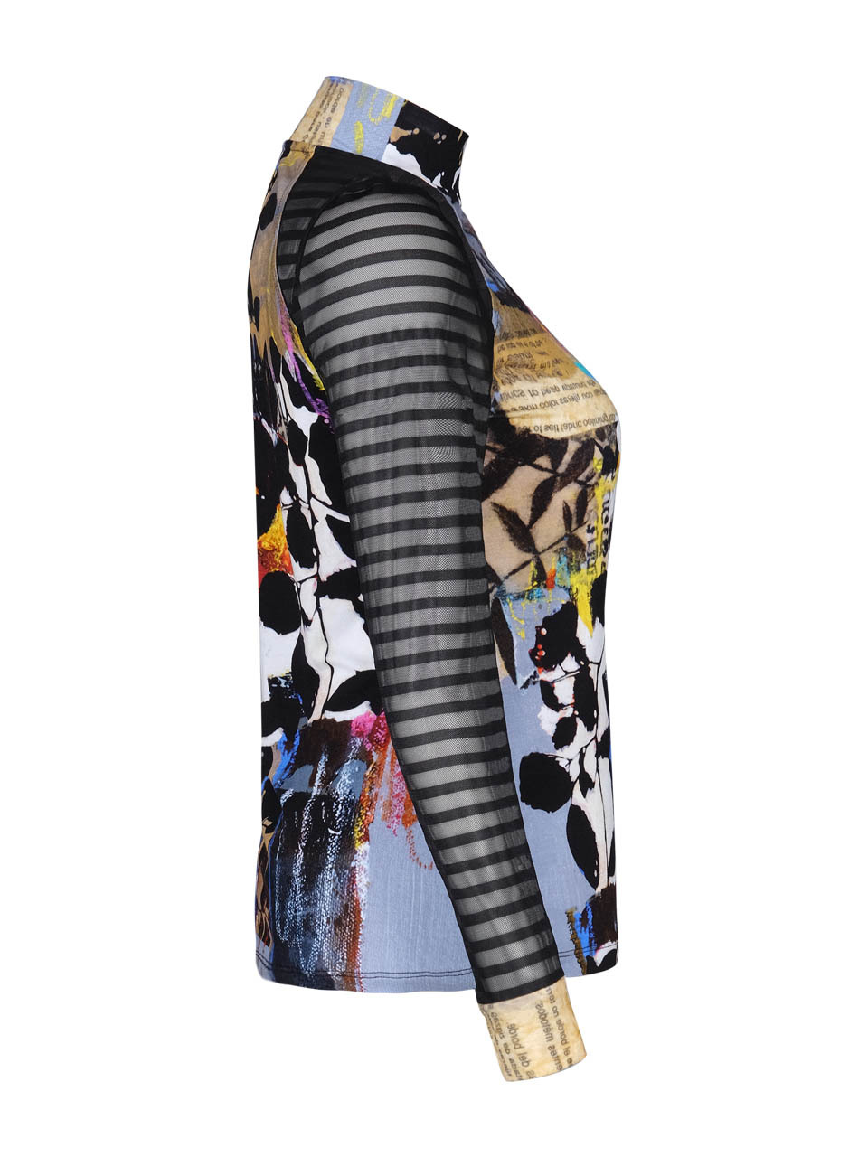 Simply Art Dolcezza: Keyhole Neck Double OO Abstract Art Top