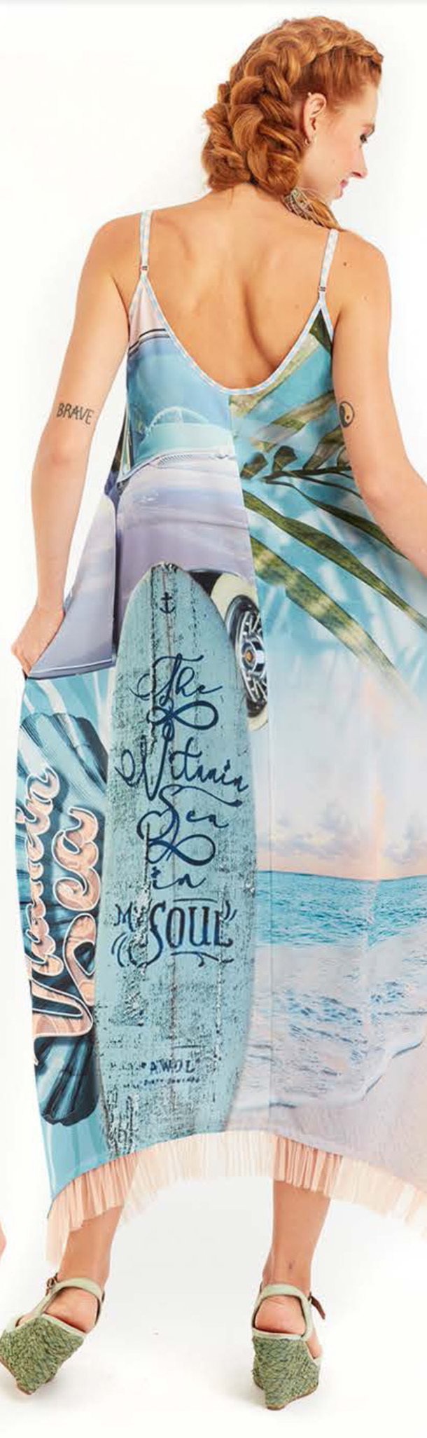 IPNG: Vitamin Sea V- Cut Pocket Maxi Dress