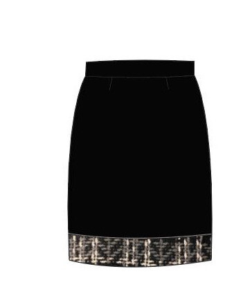 Maloka: The Colors Of Coco Chanel Jacquard Hem Mini Skirt SOLD OUT