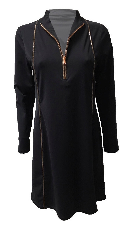 Maloka: Crazy Comfy Colorado Zip Dress/Tunic (1 Left in Black!)