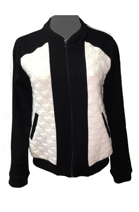 Maloka: Color Contrast Quilted Zip Up Jacket (Only Electric Blue/Black!)