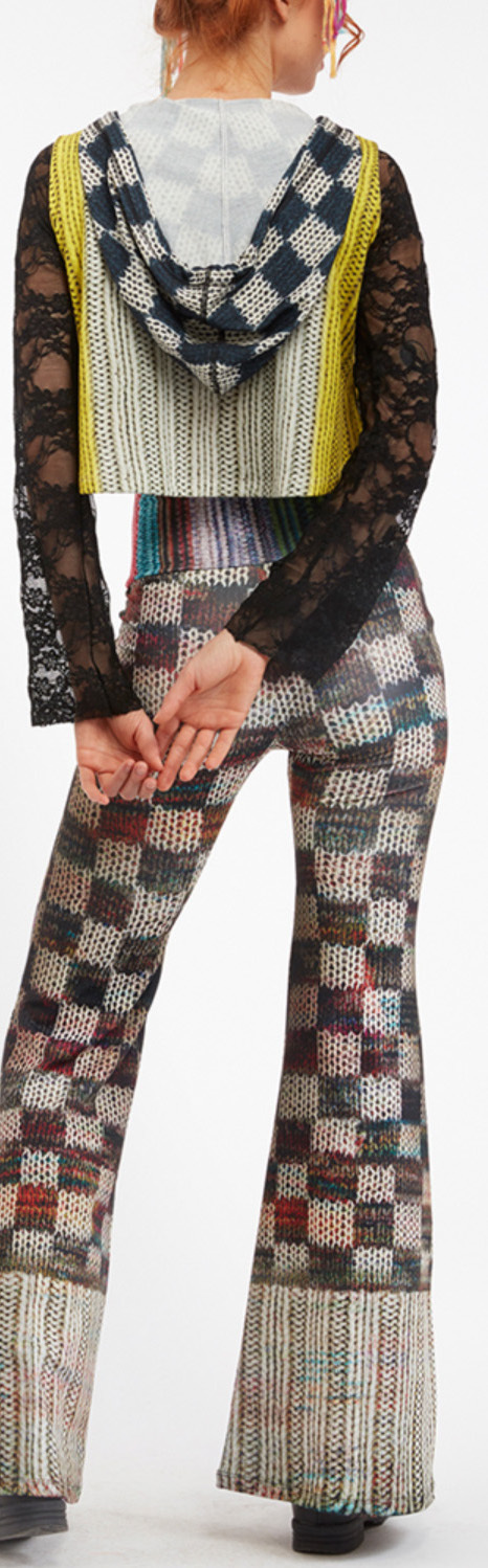 IPNG: Destructive Knit Illusion Grand Familia Checkered Pants (Some Ship Immed!)