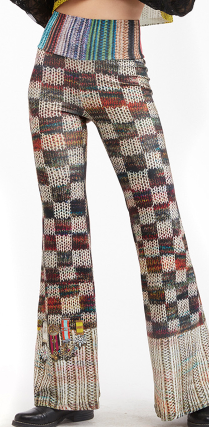 IPNG: Destructive Knit Illusion Grand Familia Checkered Pants (Some Ship Immed!)