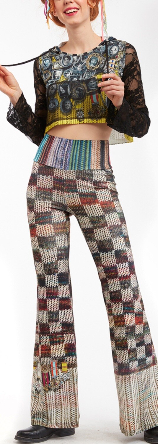 IPNG: Destructive Knit Illusion Grand Familia Checkered Pants