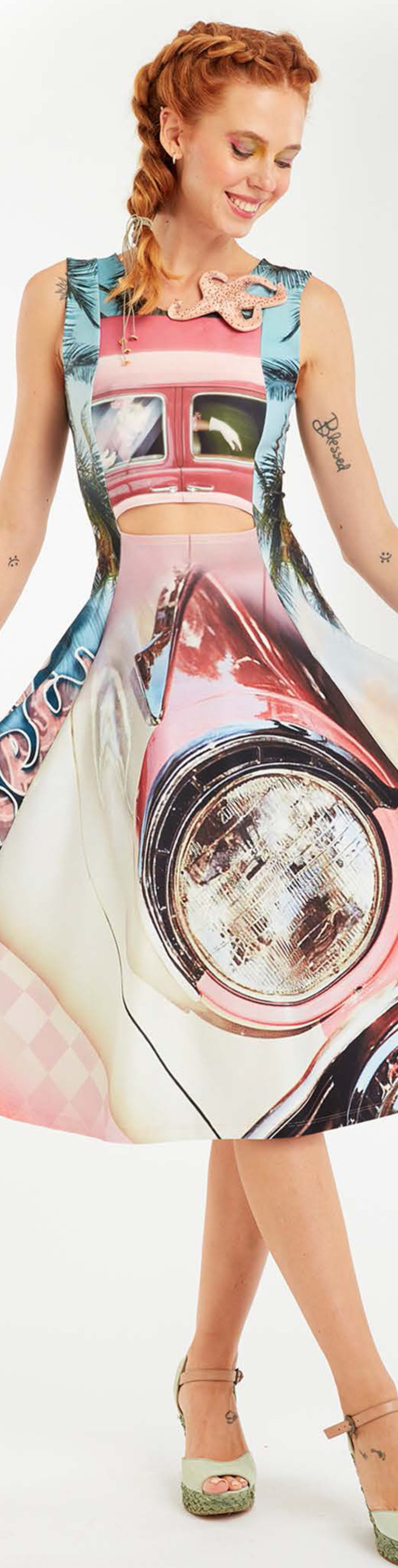 IPNG: Vitamin Sea Back Zip Illusion Midi Dress