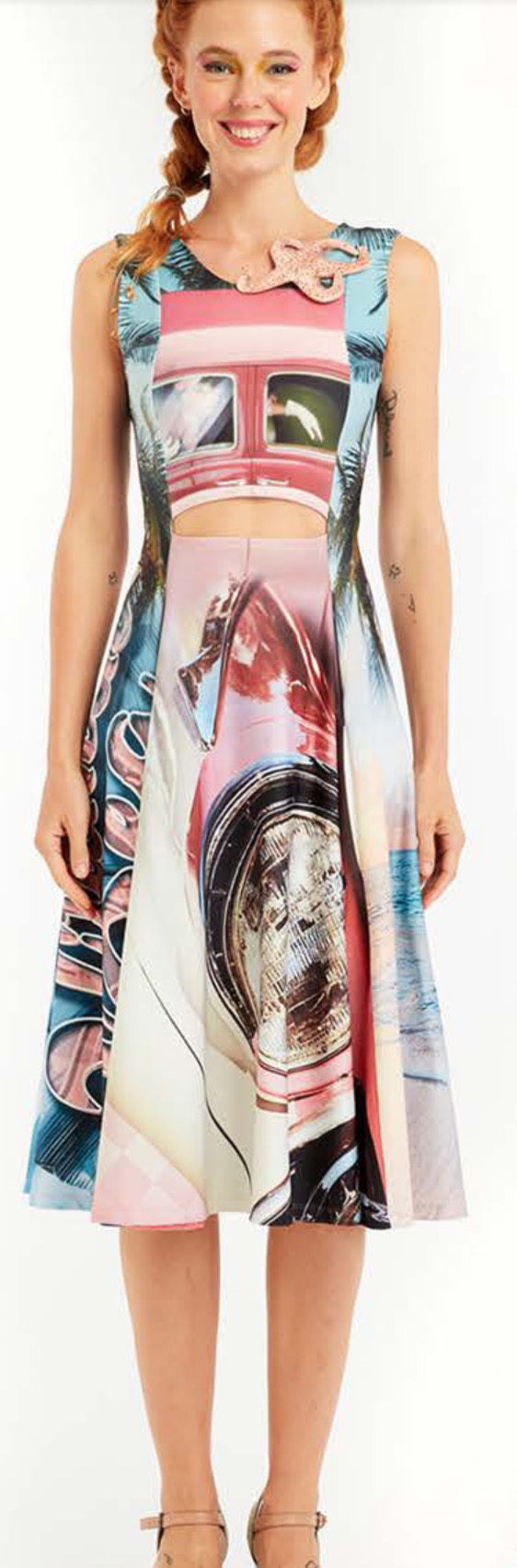 IPNG: Vitamin Sea Back Zip Illusion Midi Dress