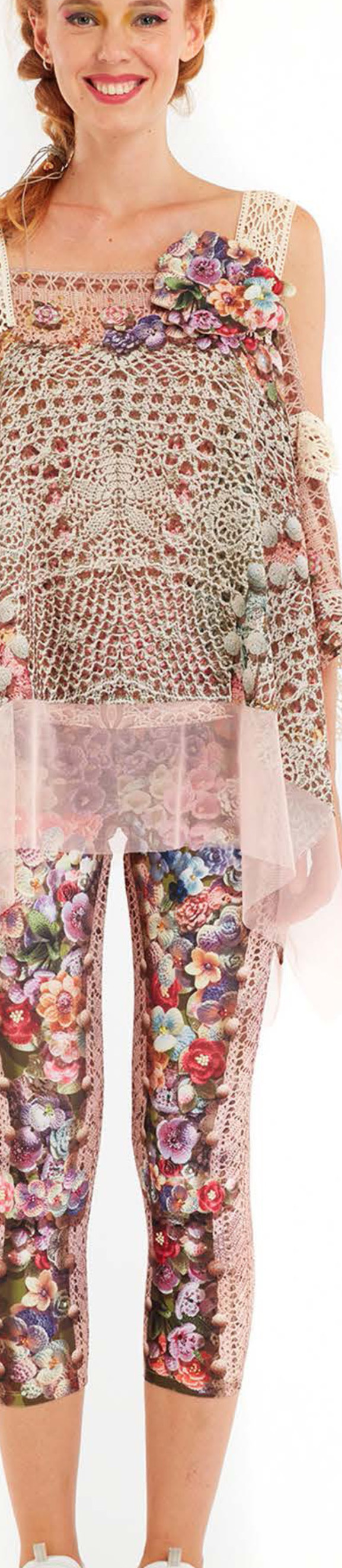 IPNG: Feelin Bloomy Knit Illusion Cropped Legging (Some Ship Immed!)
