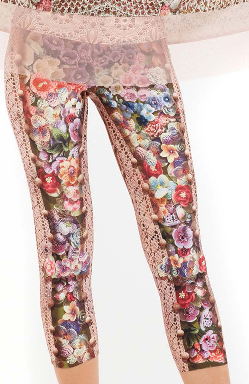 IPNG: Feelin Bloomy Knit Illusion Cropped Legging (Some Ship Immed!)