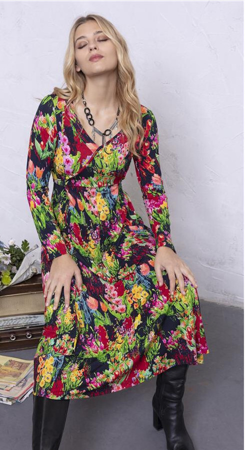 Maloka: Pumpkin Spice Crossover Bodice Maxi Dress (More Colors!)