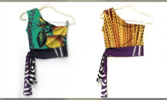 IPNG: Taster's Team One Shoulder Reversible Limoncello Blouse (Some Ship Immed!)