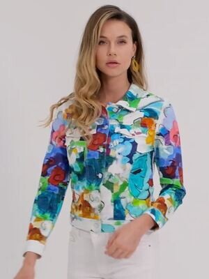 Simply Art Dolcezza: Wild Virginia Soft Denim Abstract Art Jacket (1 Left!) Simply Art Dolcezza: Wild Virginia Soft Denim Abstract Art Jacket (1 Left!)