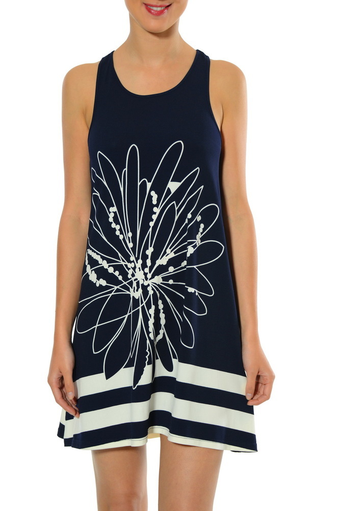 Smash! Spain: Asymmetrical Flower Shift Dress/Tunic