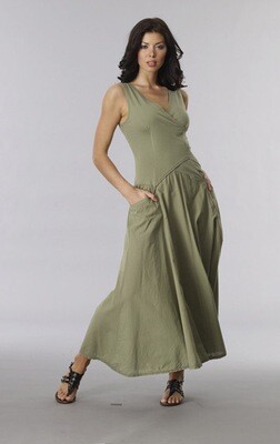 Luna Luz: Cross Over Bodice Long Dress