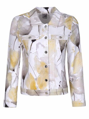 Simply Art Dolcezza: Floral Abstract Art Soft Denim Jacket