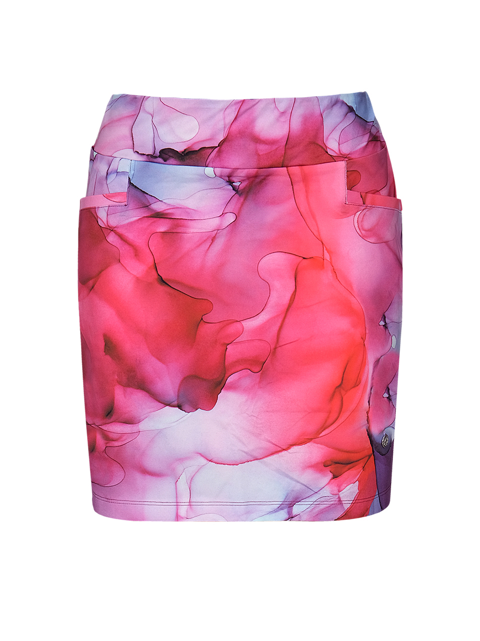 Golf Club Dolcezza: Red Purple Pink Comfort Art Skort (Skirt with Shorts!) Dolcezza_GolfClub_22444