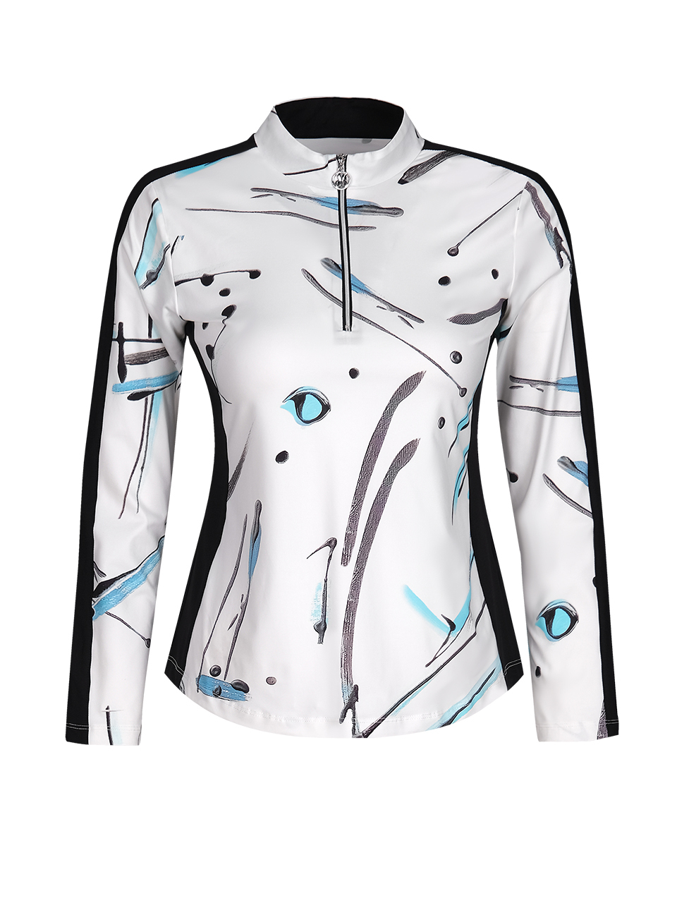 Golf Club Dolcezza: Thetys Long Sleeve Flared Comfort Art Top (Special Price, 1 Left!) Dolcezza_GolfClub_22426