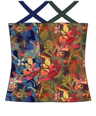 Paul Brial: Tropical Hearts Criss Cross Top