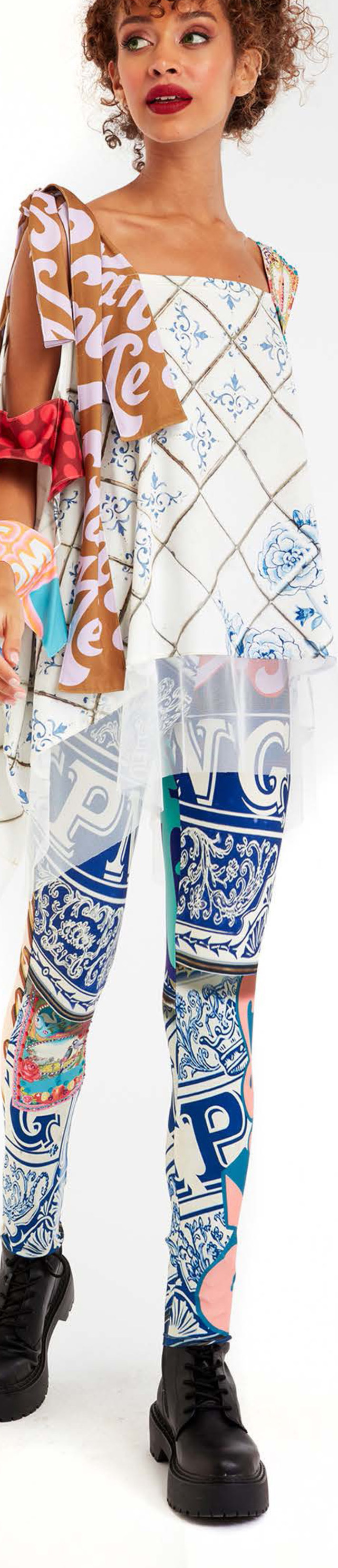 IPNG: Ocean Washed Tiled Signature Leggings (Ships Immed, 1 Left!)