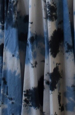Luna Luz: Romantic Square Neck Dyed Midi Dress
