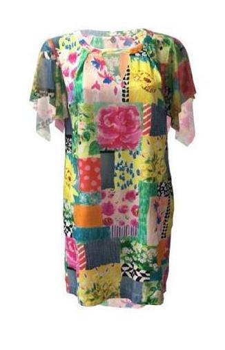 Maloka: Patchwork Of Sunflowers T-Shirt Dress