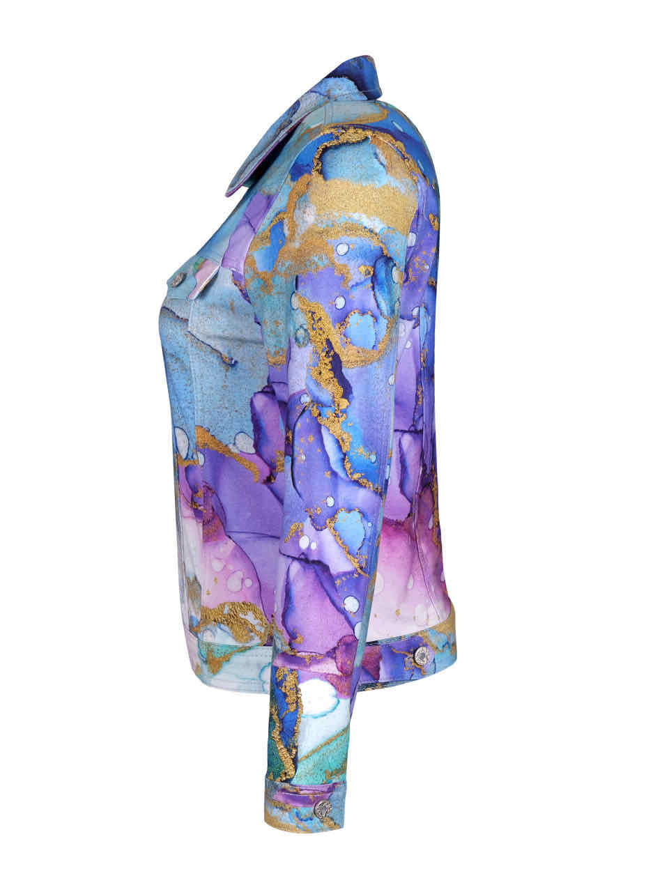 Simply Art Dolcezza: Moody Mermaid Bubble Abstract Art Soft Denim Jacket (Few Left!)