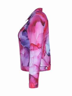 Simply Art Dolcezza: Red Purple Pink Soft Denim Jacket