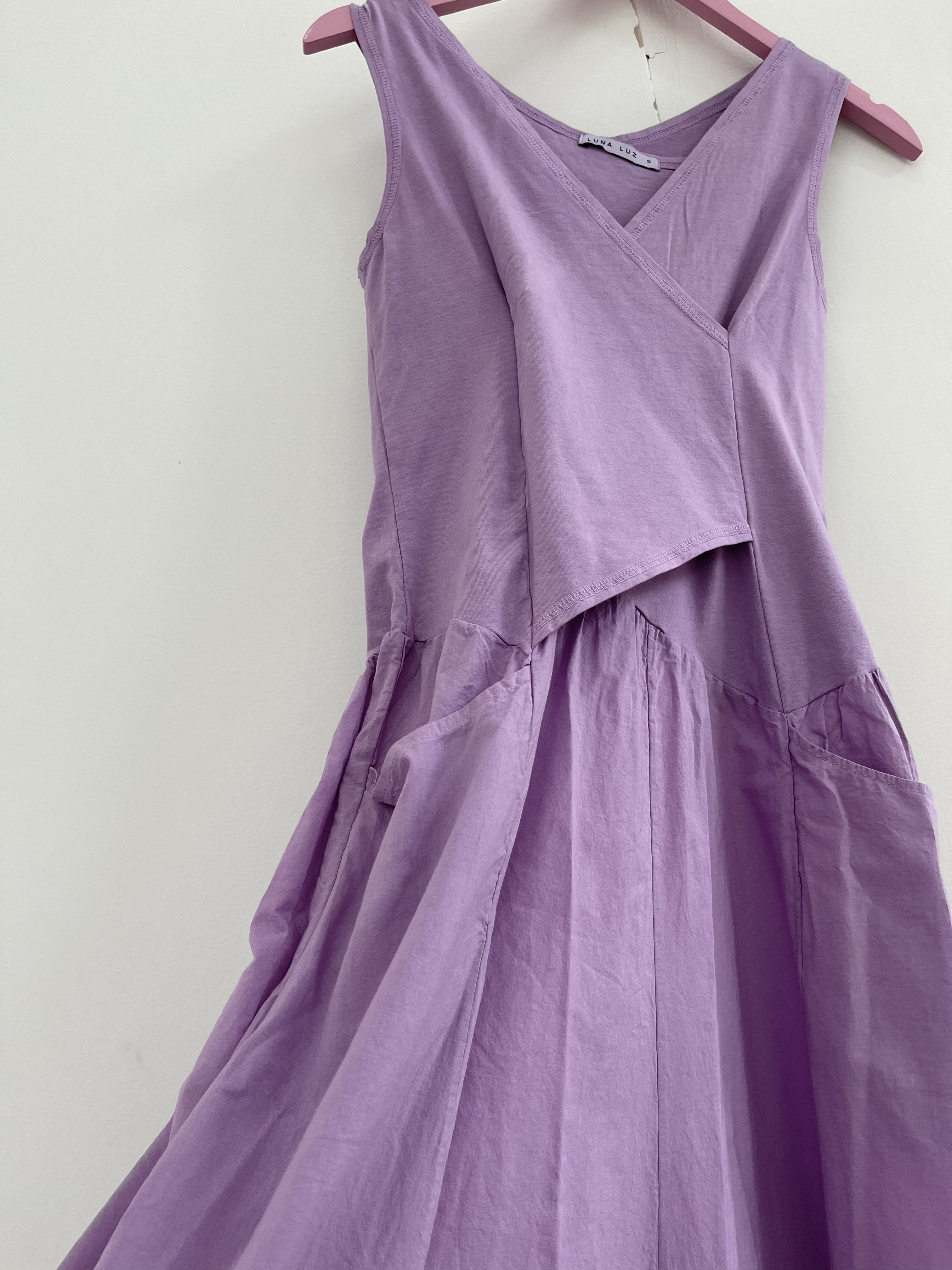 Luna Luz: Cross Over Bodice Long Dress (Ships Immed in NEW  Color: Orchid!) LL_516_ORCHID