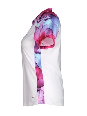 Golf Club Dolcezza: Red Purple Pink Comfort Capped Sleeve Top