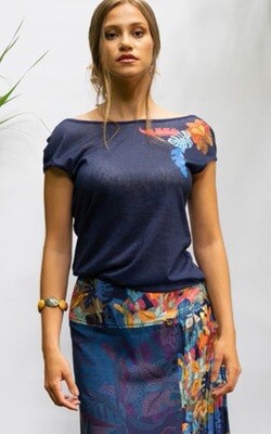Paul Brial: Tropical Hearts Capped Sleeve T-Shirt