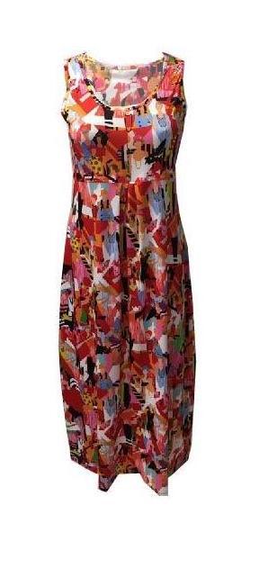 Maloka: On The Runway Abstract Art Flare Maxi Dress