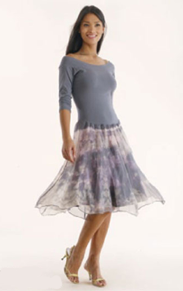Luna Luz: Enchanting Silk Organza Tied & Dyed Short Dress