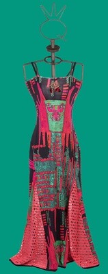 Save The Queen: Sardinia In Fuchsia Flared Maxi Dress