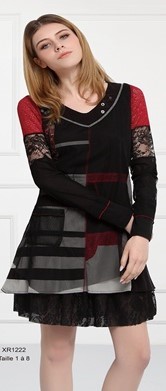 L33 Paris: 3 Layers Of Asymmetrical Flower Lace Dress/Tunic SOLD OUT
