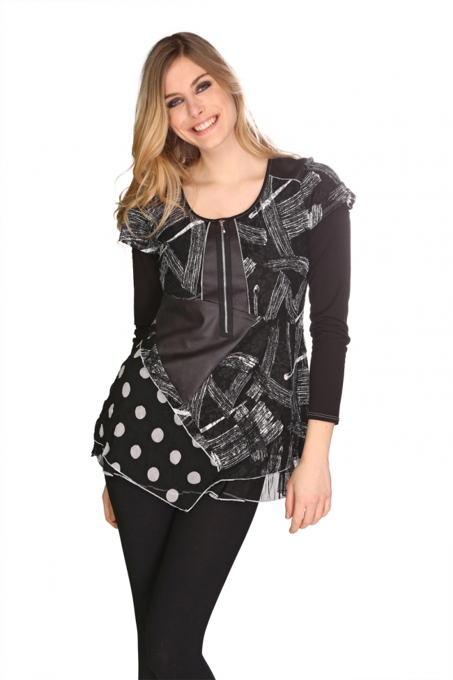 Me Paris: Cross Cut Crinkled Tunic SOLD OUT