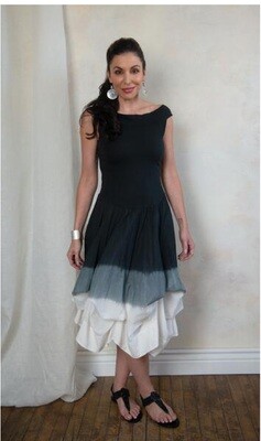 Luna Luz: Sleeveless Tied and Dyed Dress (Ships Immed in NEW Color: Clouds, All Sizes!)
