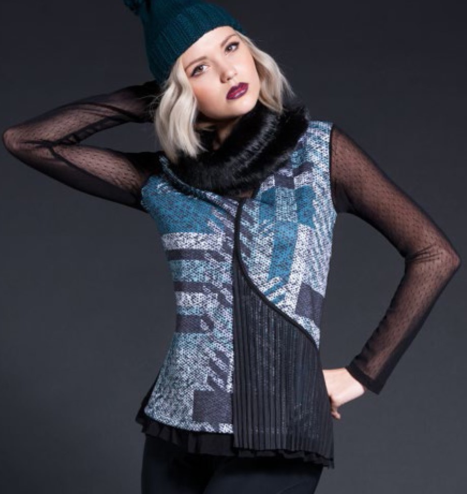 Maloka: Diamond Twist Ruffled Tunic