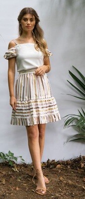 Paul Brial: Summer In Cannes Ruffled Skirt