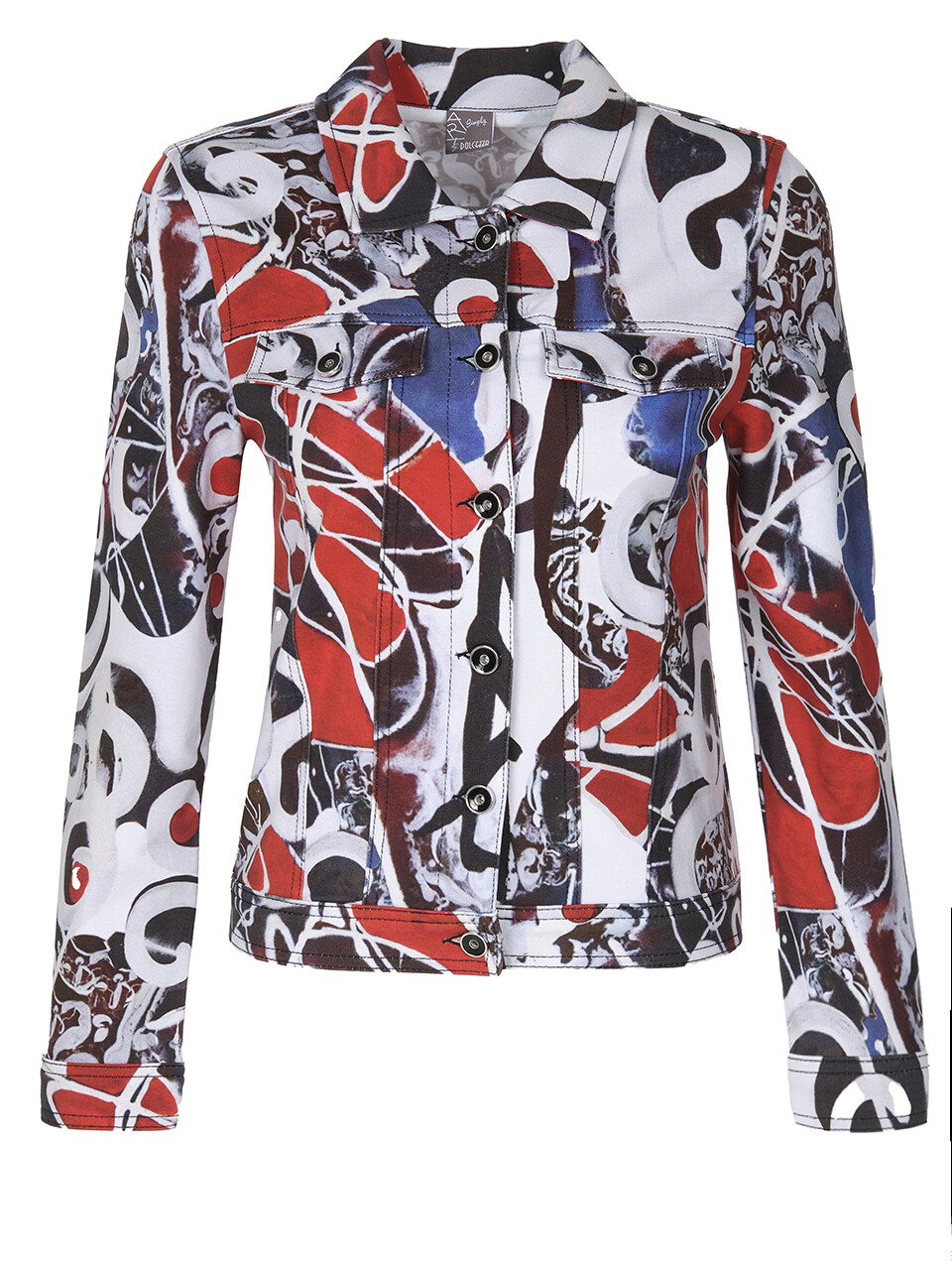 Simply Art Dolcezza: Lovely Lovers Abstract Art Soft Denim Jacket