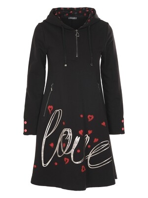 Simply Art Dolcezza: Lovely Lovers Abstract Art Flared Sweatshirt Dress