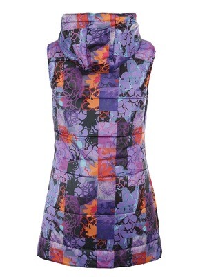Simply Art Dolcezza: Digital Geometry Hooded Abstract Art Long Vest