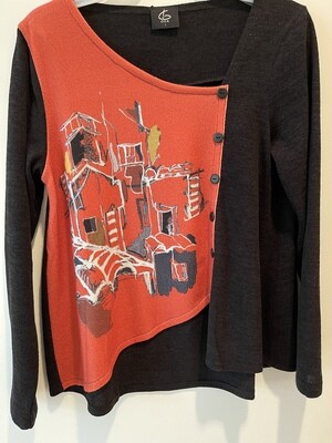 G!oze: The Village Voyage Abstract Art Pullover